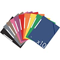 Los mejores  - Oxford Top File+ Carpeta con gomas - Tapas de cartón con gomas y 3 solapas- A4- pack de 10 unidades- colores vivos- 10…